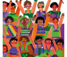 Artista convidade: Alisa Pincay - 8M, Equador/Brasil, 2024. Colagem | Guache.