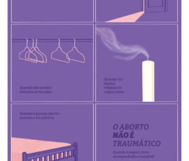 Isabella Alves / NPNM - Abortar é traumático, Brasil/México, 2025. Arte digital.